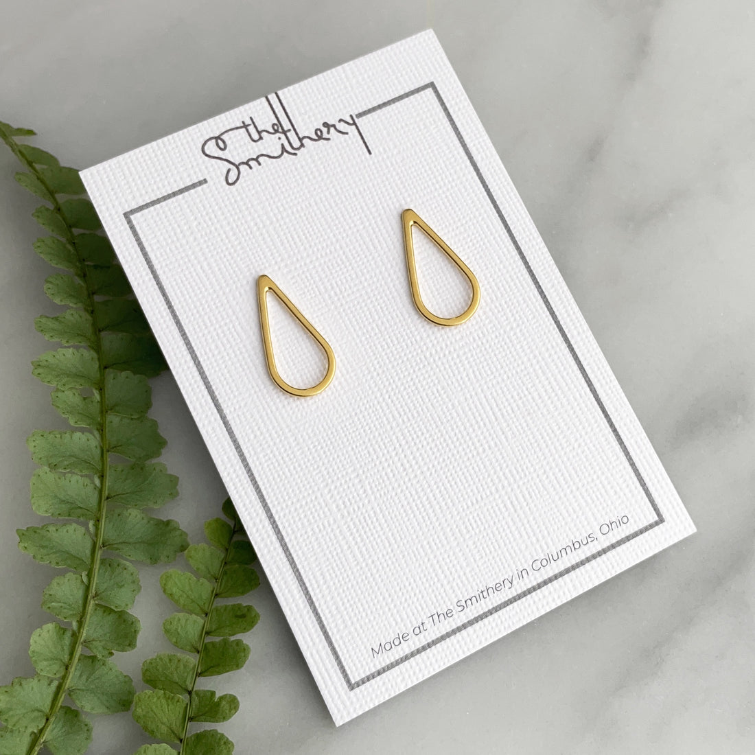 Teardrop Studs - Vermeil