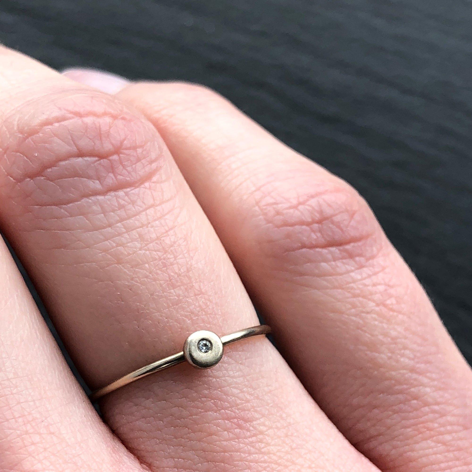 Starlight Ring Tiny - 14K Palladium White Gold &amp; Diamond
