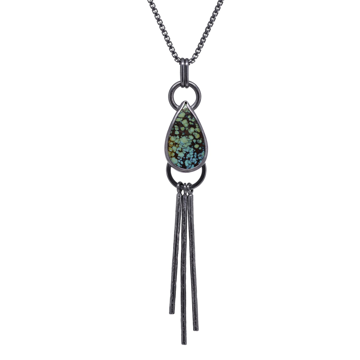 Sway Necklace  - Turquoise - Dark Sterling